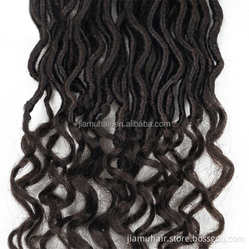 faux locs curly crochet braids soft goddess locs crochet hair wholesale Synthetic curly hair extensions